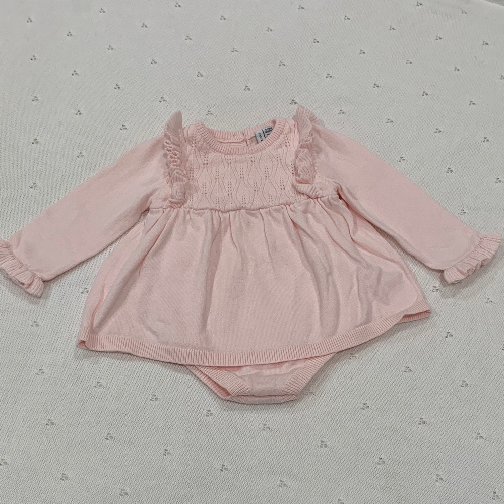Janie and Jack Knit Baby Dress with Ruffle Details 6-12 Months